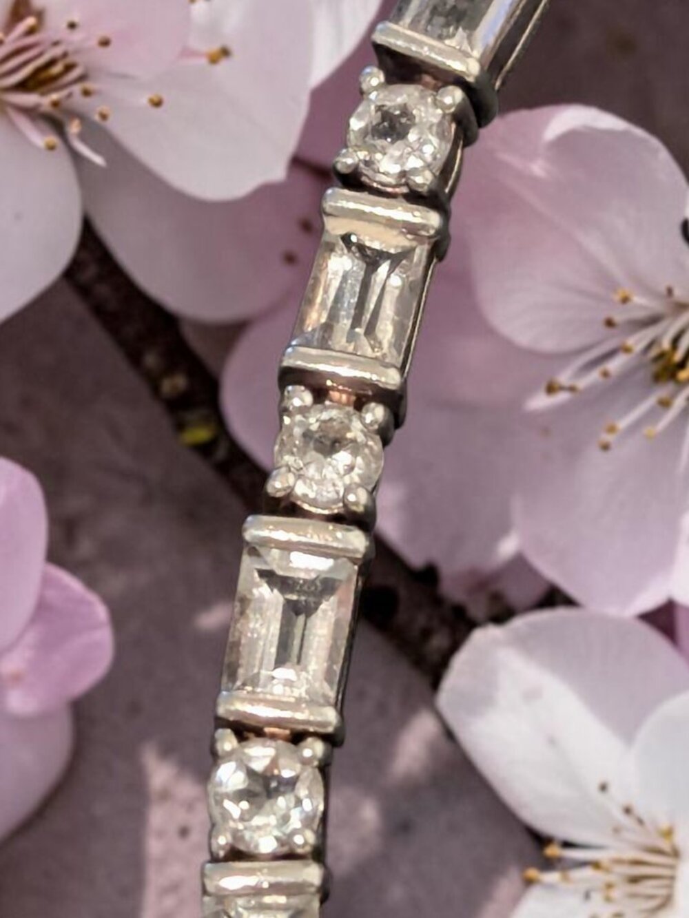 Sterling Silver & Diamonique® Classic Tennis Bracelet - EUC - Classy & Timeless